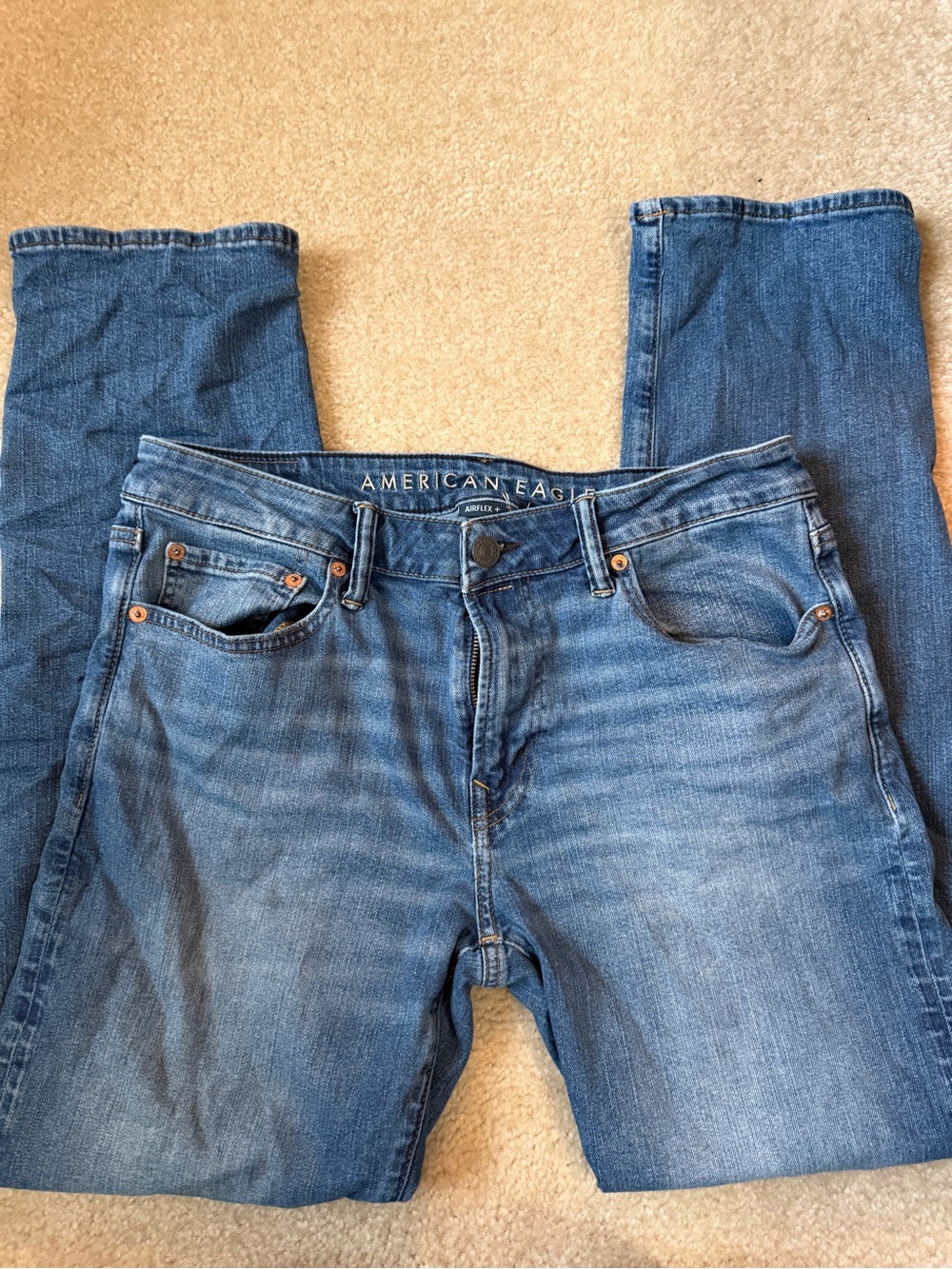 American Eagle Outfitters Men's Medium Blue Slim Straight Jeans